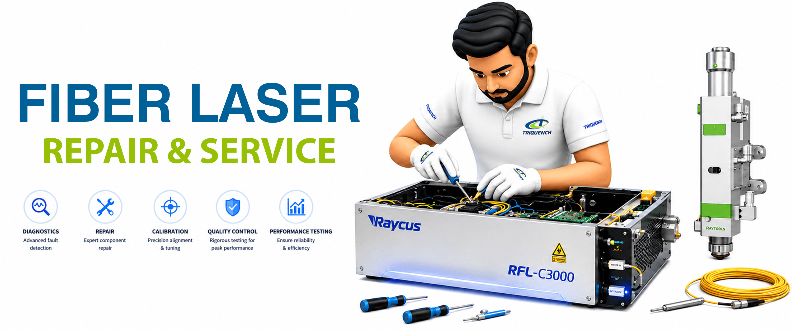 TriQuench Fiber Laser Repair & Service Hub - Main Banner